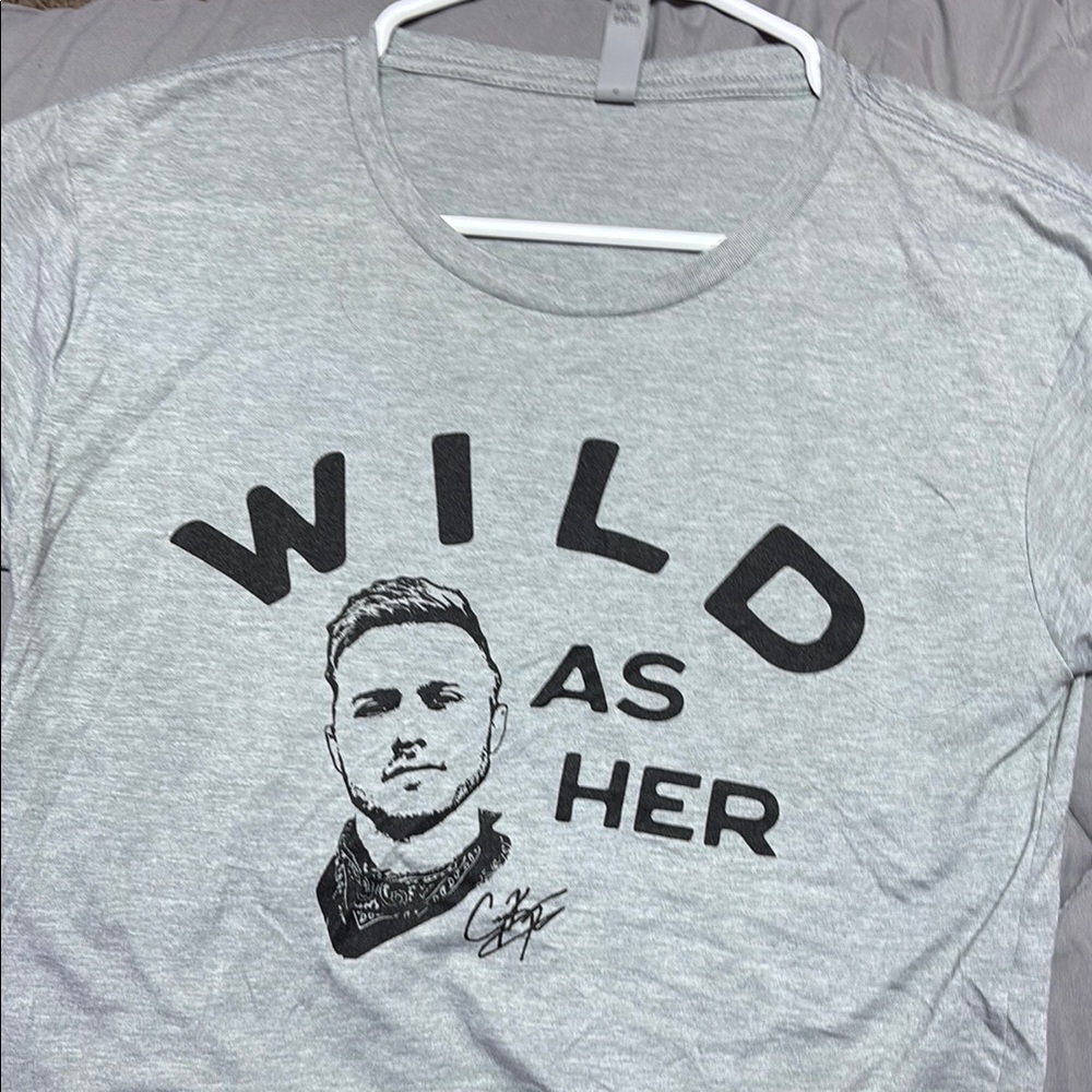 Next Level Apparel Gray Crop Top Wild As Her